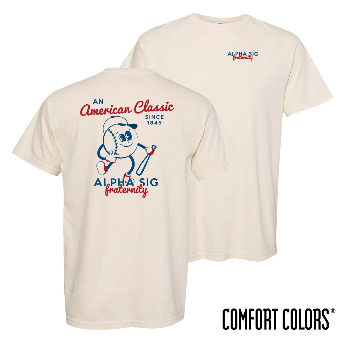 Alpha Sig Comfort Colors American Classic Short Sleeve Tee