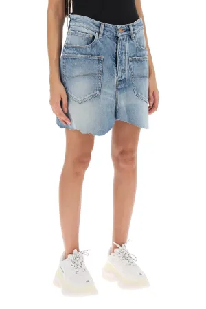 Balenciaga denim mini skirt with repositioned pockets