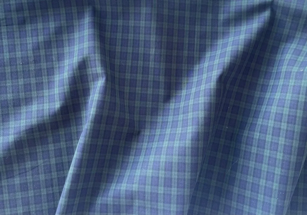 Black Watch Tartan 2-Ply Cotton Shirting (Made in Italy)