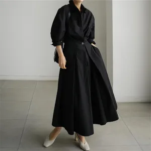 Casual Loose Fashion Long Maxi Shirts Dresses