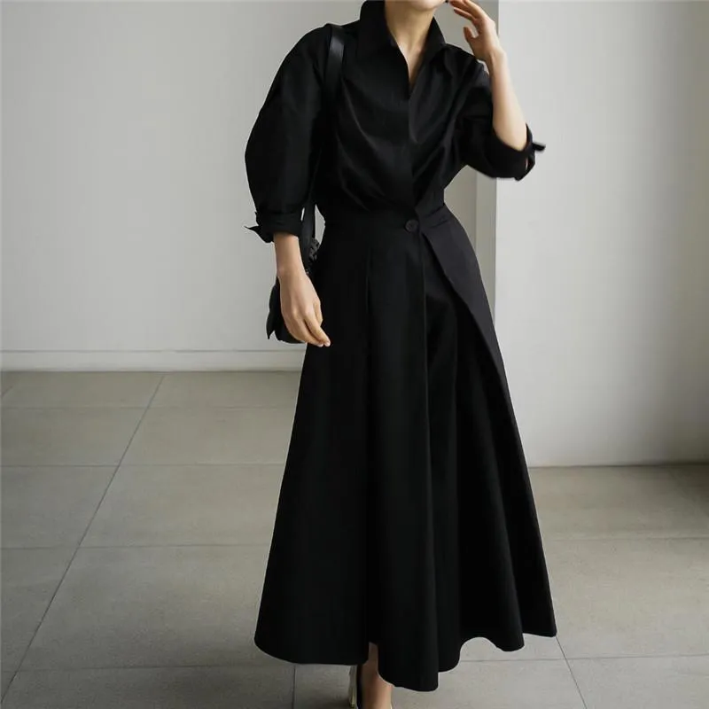 Casual Loose Fashion Long Maxi Shirts Dresses