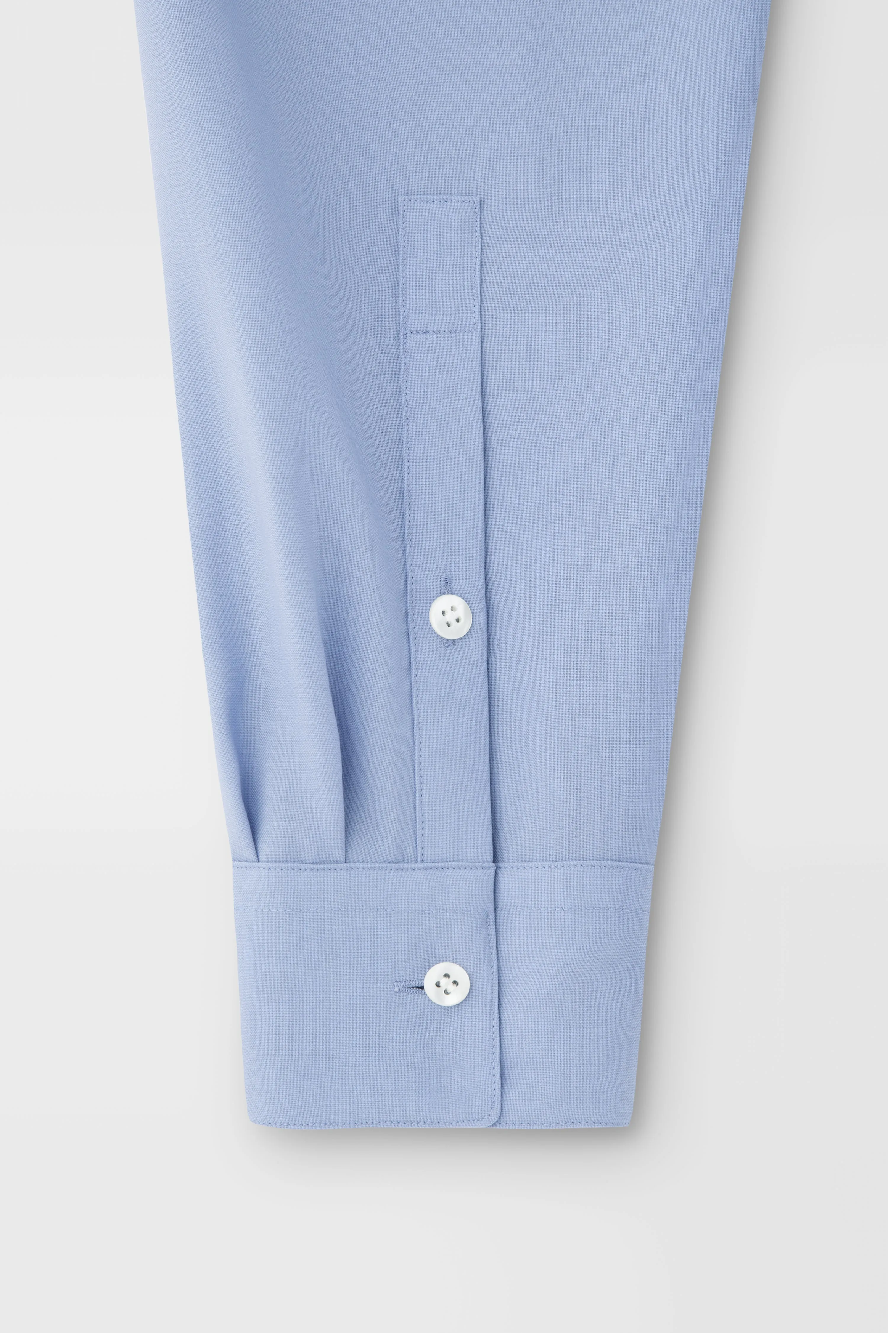 Classic Wool Shirt in Saxe Blue