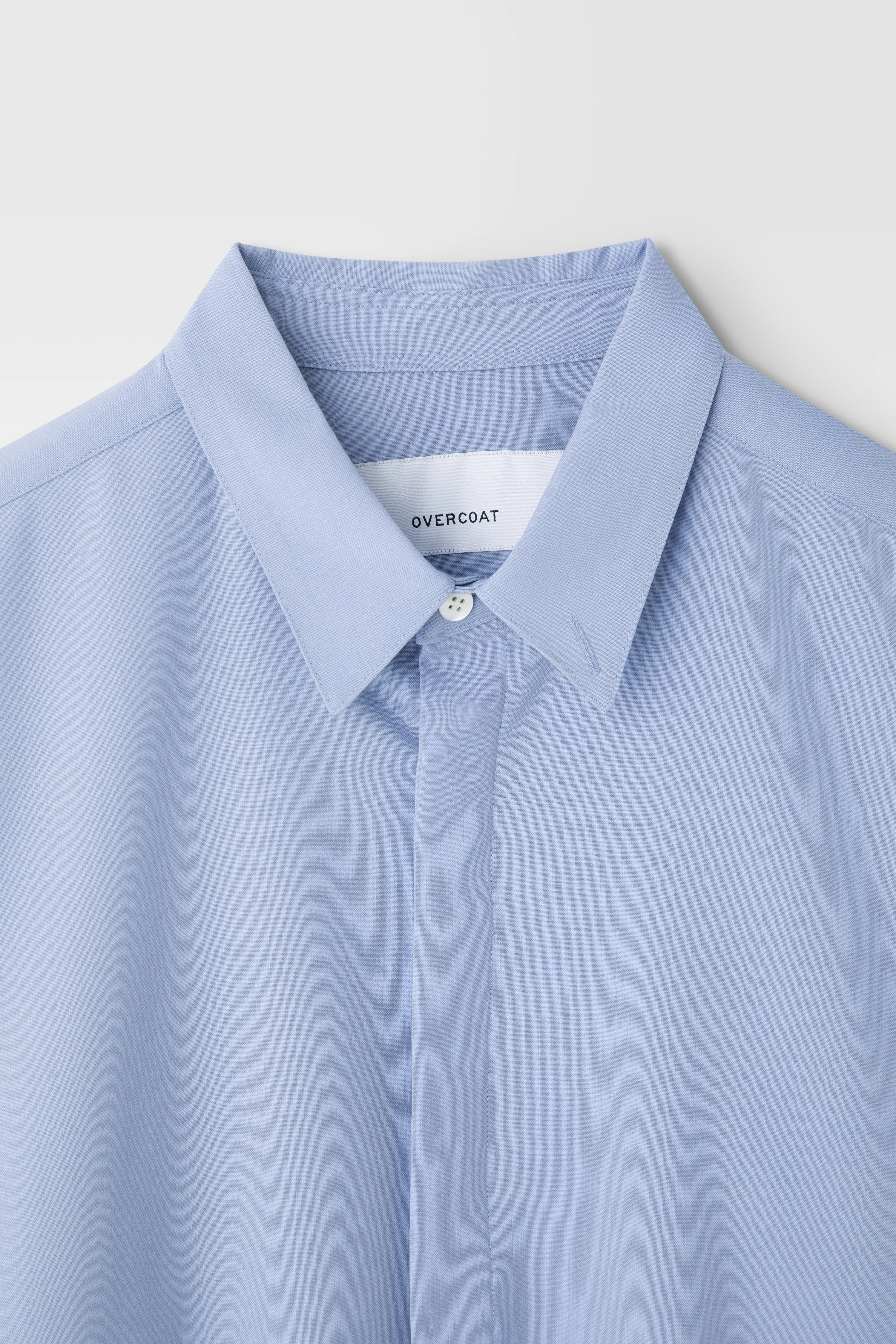 Classic Wool Shirt in Saxe Blue