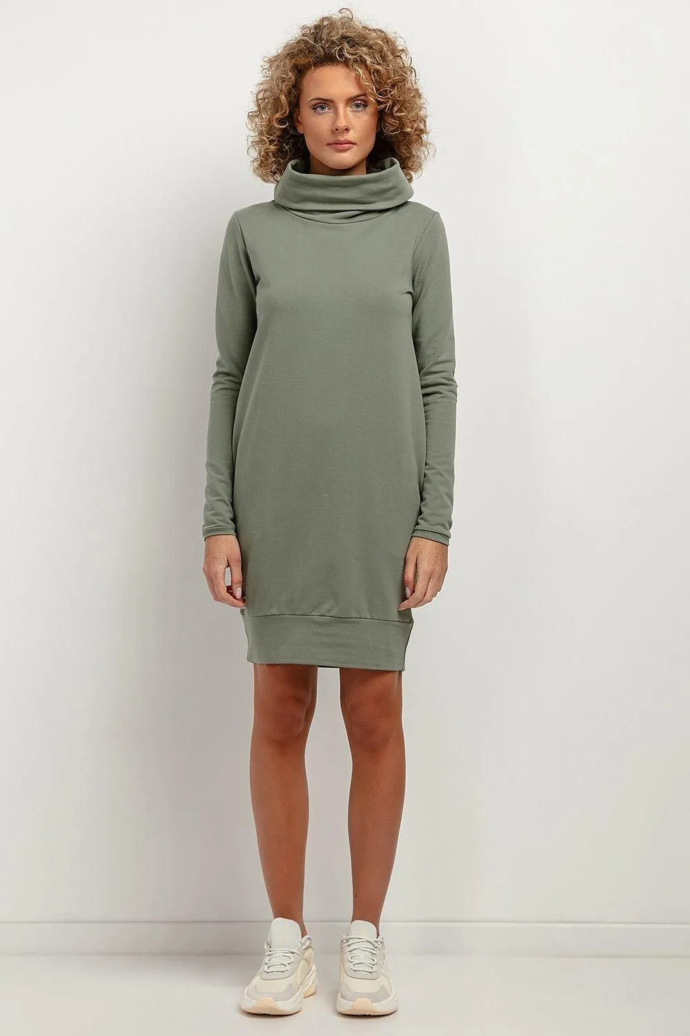 Cozy Chic Chimney Neck Midi Dress