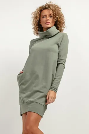 Cozy Chic Chimney Neck Midi Dress