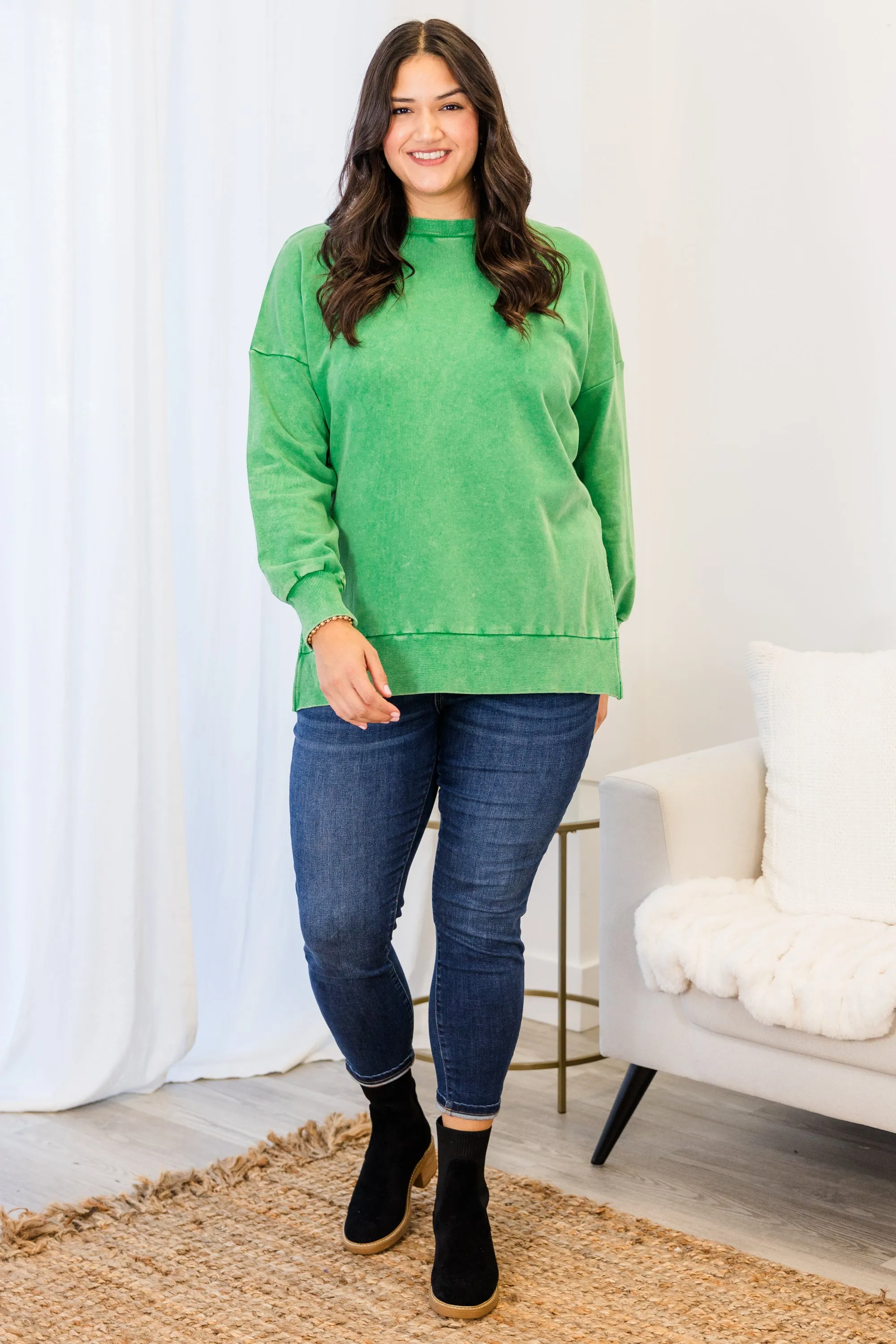 Cozy Pullover, Green