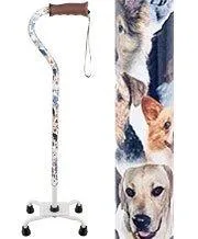 Dog Lovers: Supportive Quad Base Cane - Comfort Grip