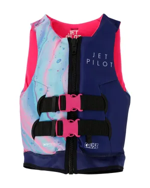 Jetpilot The Cause Girls Youth Neo Life Jacket - Fairy Floss