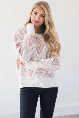 Keep Me Cozy Diamond Knit Sweater