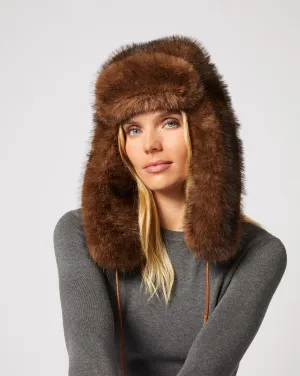 Lauren Fox Faux Fur Trapper Hat