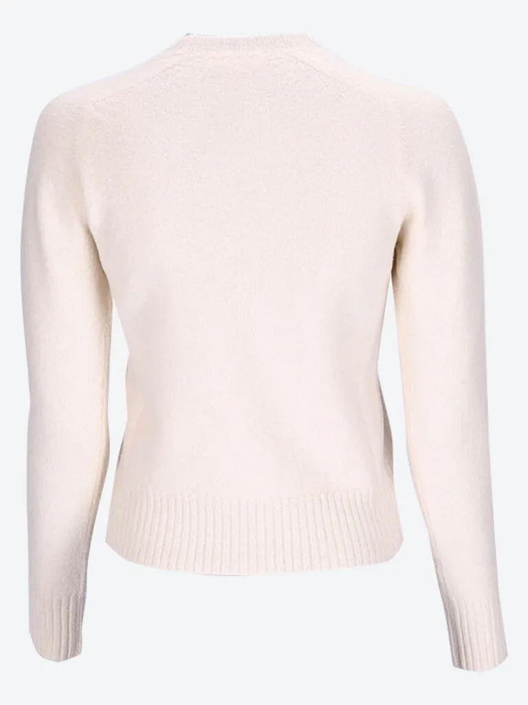 Lightweight boiled wool sweater