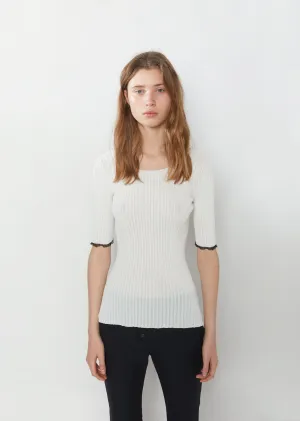 Lightweight Viscose Rib Sweater