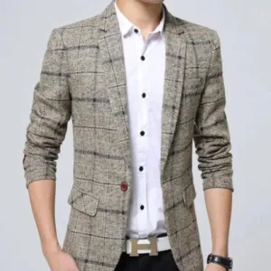 Men's Mix Plaid Blazer