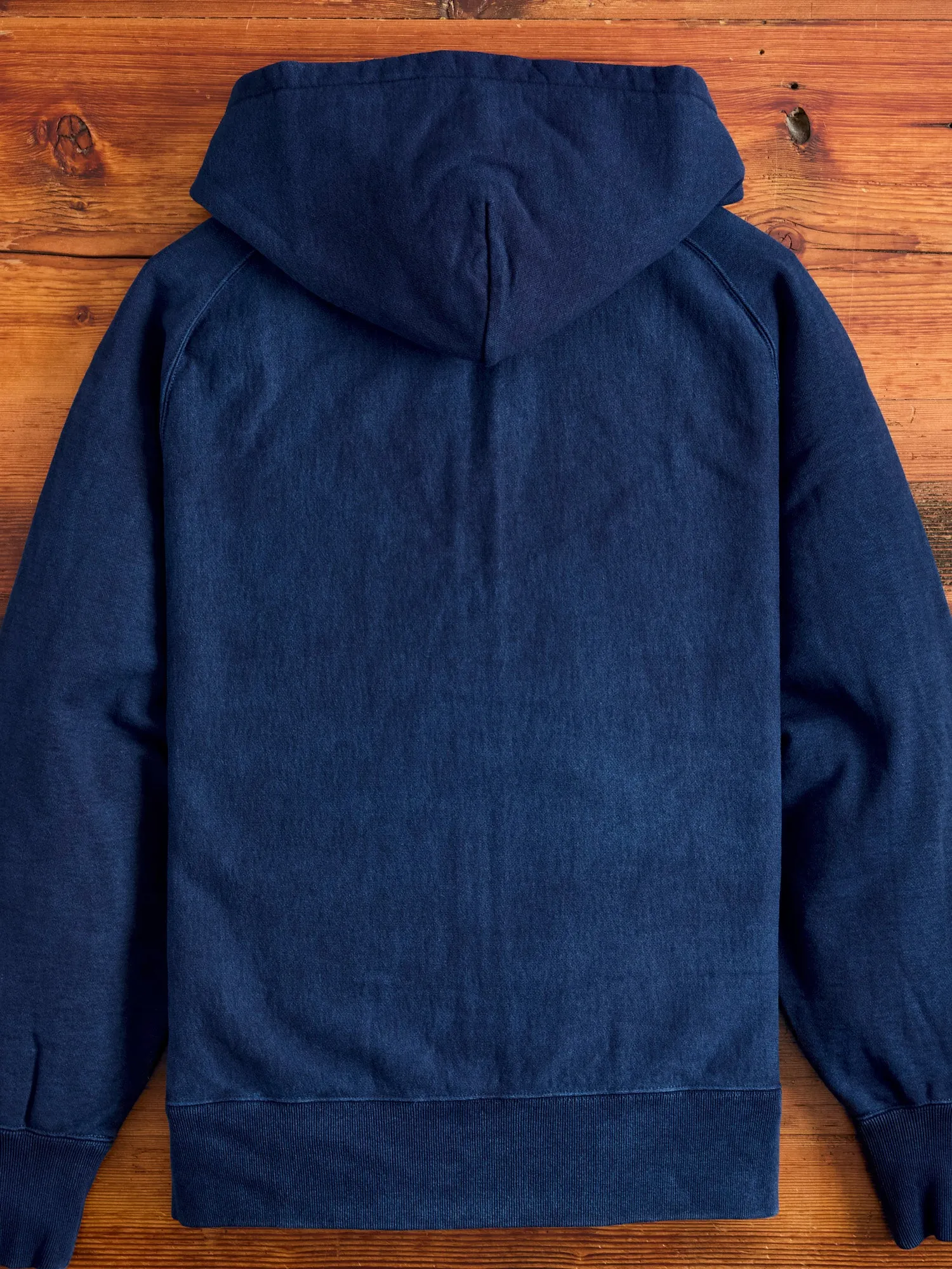 Organic Hand-Dyed Pullover Hoodie in Indigo