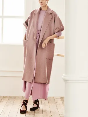 Pure Color Fashion Casual Warm Long Coat