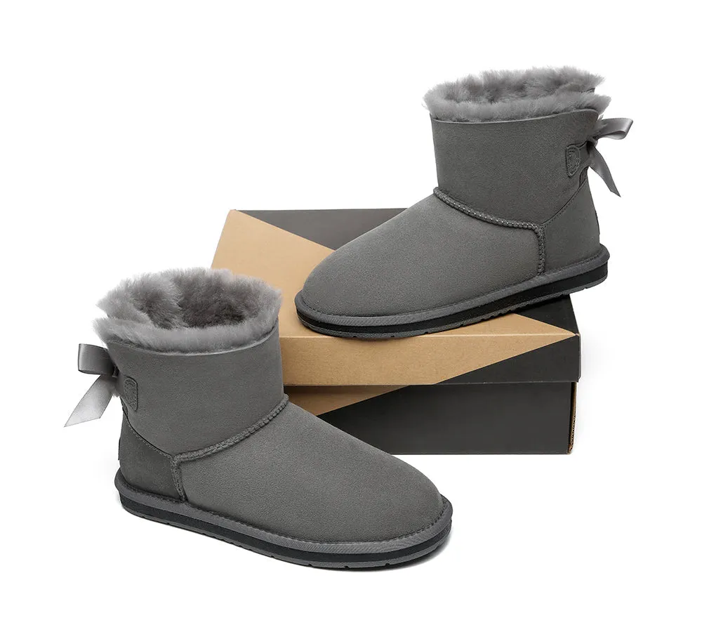 Single Back Bow Women Mini Ugg Boots