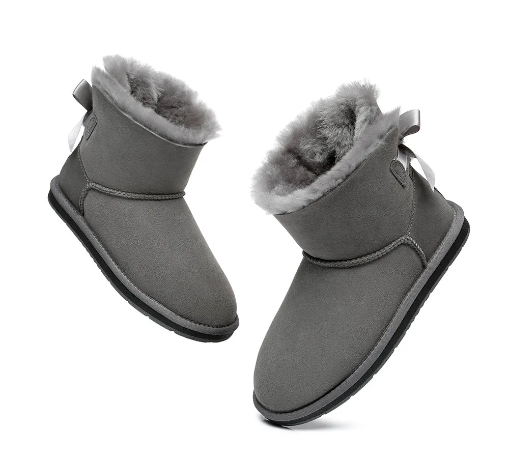 Single Back Bow Women Mini Ugg Boots