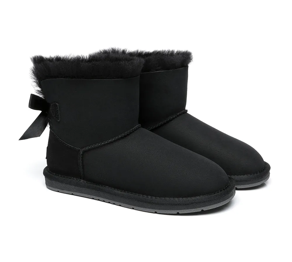 Single Back Bow Women Mini Ugg Boots