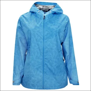 Snow Country Outerwear 1X-2X Women’s Plus Size Rain Jacket Printed Wind Breaker Waterproof