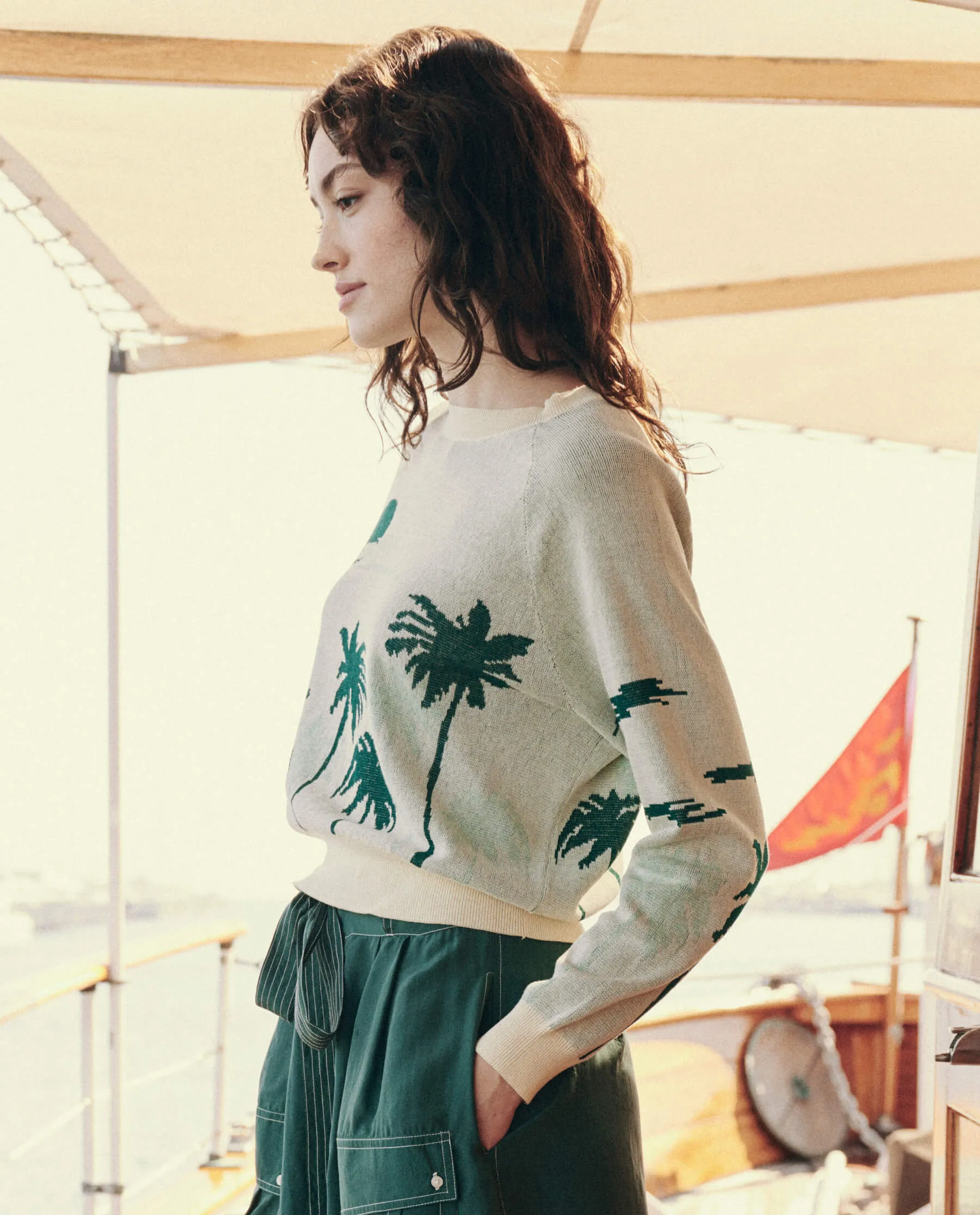 The Palm Pullover. -- Sea Green