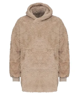 The Ribbon teddy bear fabric hoodie | Natural