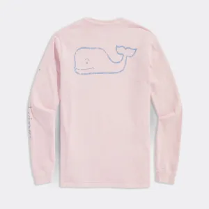 Vintage Whale Long-Sleeve Pocket Tee in Tickled Pink by Vineyard Vines