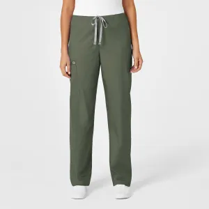 WonderWORK Unisex Drawstring Cargo Scrub Pant - Olive