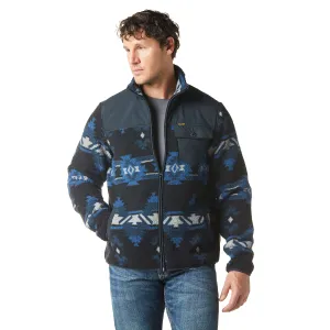 Wrangler | Mixed Zip Up Ensign Blue Sherpa